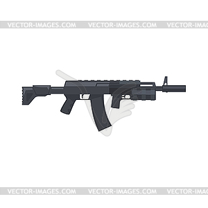 Kalashnikov assault rifle. Military weapon - vector clip art