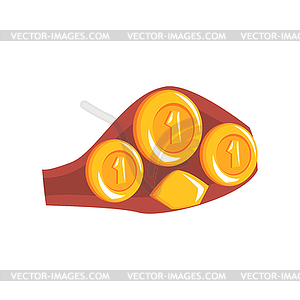 Boxing championship belt, accessory for boxer. - vector image