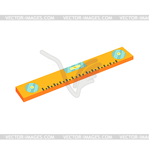 Yellow bubble level, device for checking vertical - vector clipart