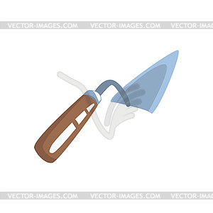 Lute trowel tool for construction mason. Colorful - vector clipart