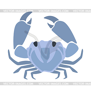 Blue Crab, Part Of Mediterranean Sea Marine - vector clipart