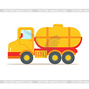 Cargo truck with tank for transporting liquids, - vector clipart