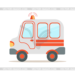 Ambulance car, emergency medical service vehicle - vector clipart
