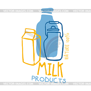 Milk products logo symbol. Colorful for milk - vector clipart