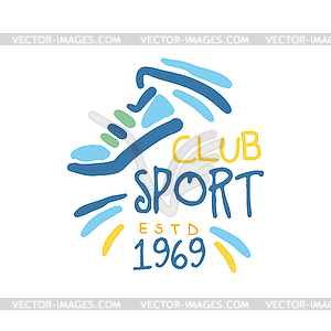 Sport club since 1969 logo symbol. Colorful - vector clip art