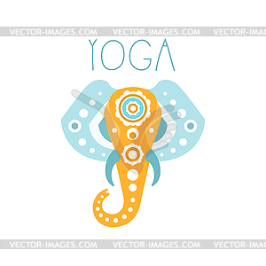 Yoga logo symbol. Health and beauty care badge, spa - vector image