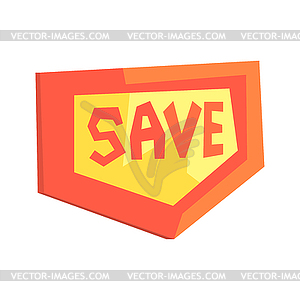 Red sale signboard, sale tag - vector clip art