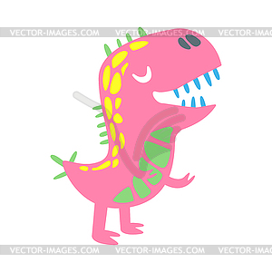 Colorful funny dinosaur. Prehistoric animal - vector clipart