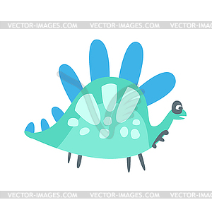 Colorful cute dinosaur. Prehistoric animal character - vector clip art