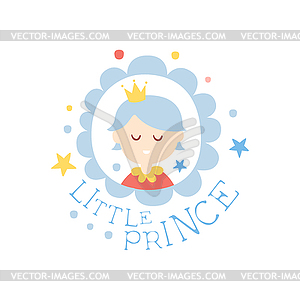 Little prince print, colorful - vector clipart