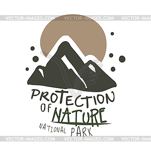 Protection of nature national park design template, - vector clip art