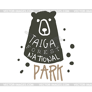 Taiga forest national park design template, - stock vector clipart