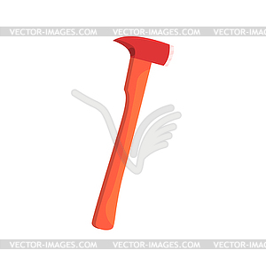 Red firefighter axe - vector clipart