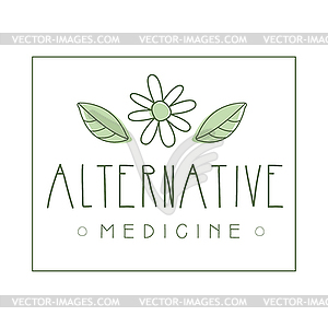 Alternative medicine logo symbol - vector clip art