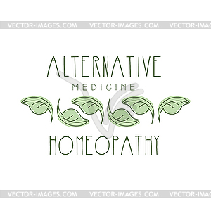 Alternative medicine homeopathi logo symbol - vector image