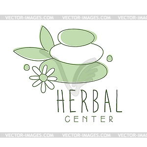 Herbal center logo symbol - vector image