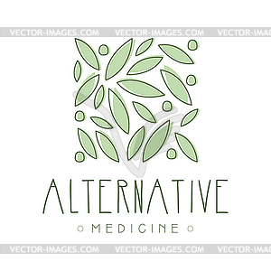 Alternative medicine logo symbol - vector clip art
