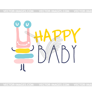 Happy baby logo colorful - vector clipart