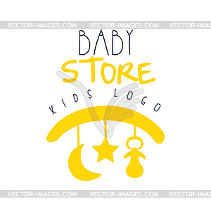 Baby store kids logo colorful - vector clip art