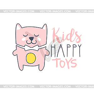 Kids happy toys logo colorful - vector clipart