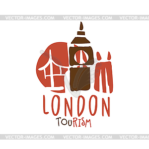 London tourism logo template - vector image