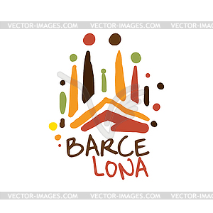 Barcelona tourism logo template - vector clipart