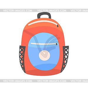 Colorful backpack, rucksack for school or travel - vector image