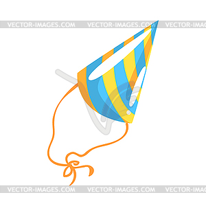 Birthday party hat, celebration party symbol cartoon - vector clip art