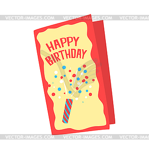 Happy birthday card cartoon - vector clipart