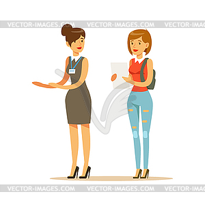 Young woman representative of election campaign - vector clipart