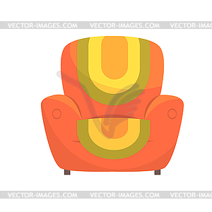 Colorful comfortable armchair - royalty-free vector clipart