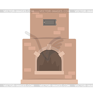 Home fireplace, traditional oven - vector image