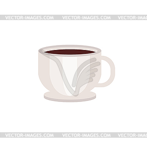 White cup of coffee - vector image