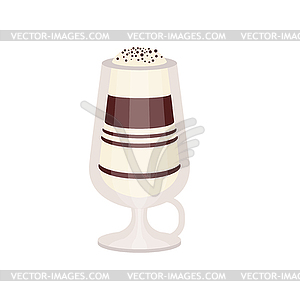 Coffee mocha in glass - vector image