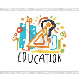 Education, back to school logo graphic template - vector clipart