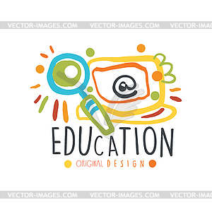 Education label original design, back to school log - vector clipart / vector image