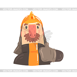 Firefighter in safety helmet and protective suit - stock vector clipart