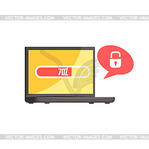 Hacker stealing confidential data of hacked - royalty-free vector clipart