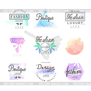 Fashion luxury boutique set for logo design, - vector clip art