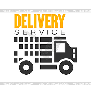 Delivery service logo design template, - vector image