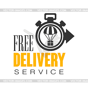 Free delivery service logo design template, - vector image