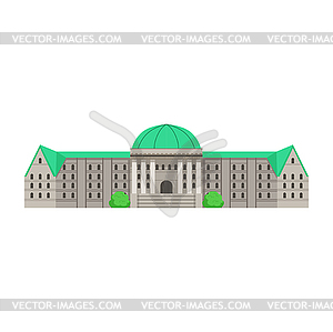 University building - vector clipart