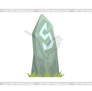 Ancient grey tombstone - vector image