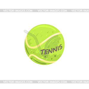 Tennis ball sport equipment cartoon - vector clip art