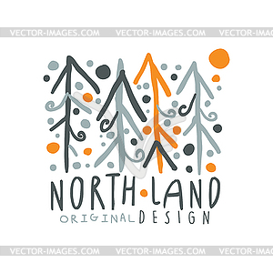 Noth land logo template original design, badge for - vector clip art