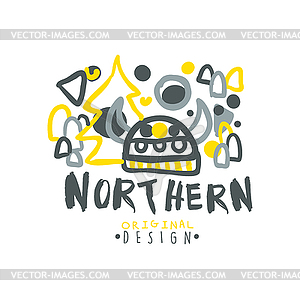 Nothern logo template original design, badge for - color vector clipart