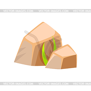 Минеральные камни, скалы в естественной среде - иллюстрация в векторном формате