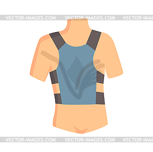 Orthopedic lumbar brace used to treat spinal - vector clipart