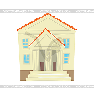 Justice court building cartoon - vector image