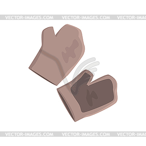 Protection gauntlet, mining industry equipment - vector clipart / vector image